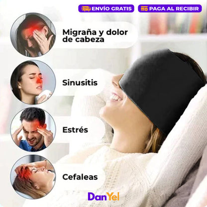 GORRO TERAPÉUTICO PARA MIGRAÑA CON GEL FRÍO Y CALIENTE