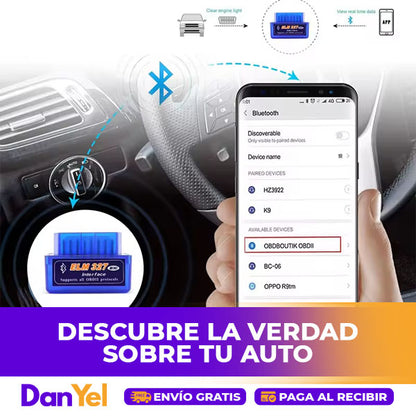 SCANNER DE DIAGNÓSTICO AUTOMOTRIZ CON BLUETOOTH