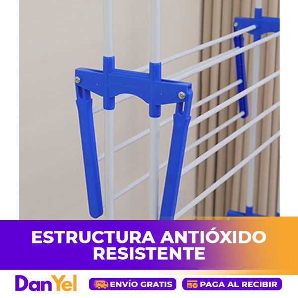 TENDEDERO PLEGABLE PARA ROPA PORTÁTIL DE 3 NIVELES