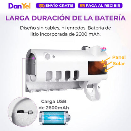 PORTA CEPILLO DISPENSADOR DE CREMA DENTAL CON ESTERILIZADOR UV