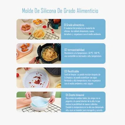 SET DE MOLDE DE SILICONA AIRFRYER X6