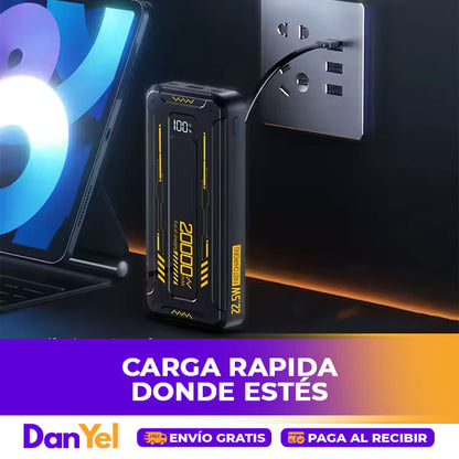 POWERBANK DE 20,000 MAH | PORTÁTIL Y LIVIANO | NEGRO ✨ÚLTIMO DÍA 35% OFF🔥