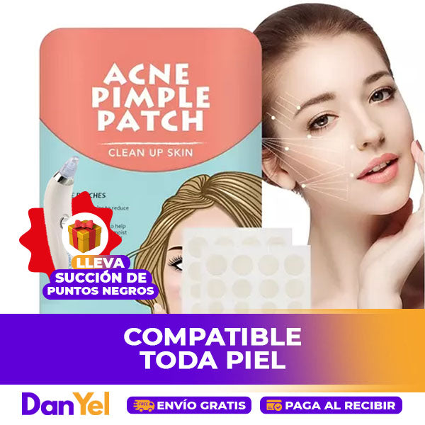 KIT DE CUIDADO FACIAL: PARCHES ANTIACNÉ+ 🎁 SUCCIÓN PROFESIONAL DE PUNTOS NEGROS GRATIS