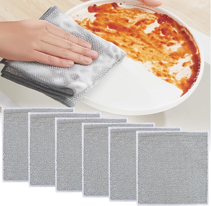 Set de 6 Trapos de Alambre Multiusos | Limpieza Profunda Sin Dañar Superficies