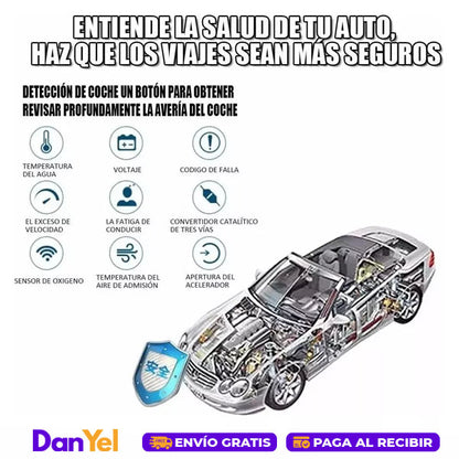 SCANNER DE DIAGNÓSTICO AUTOMOTRIZ CON BLUETOOTH