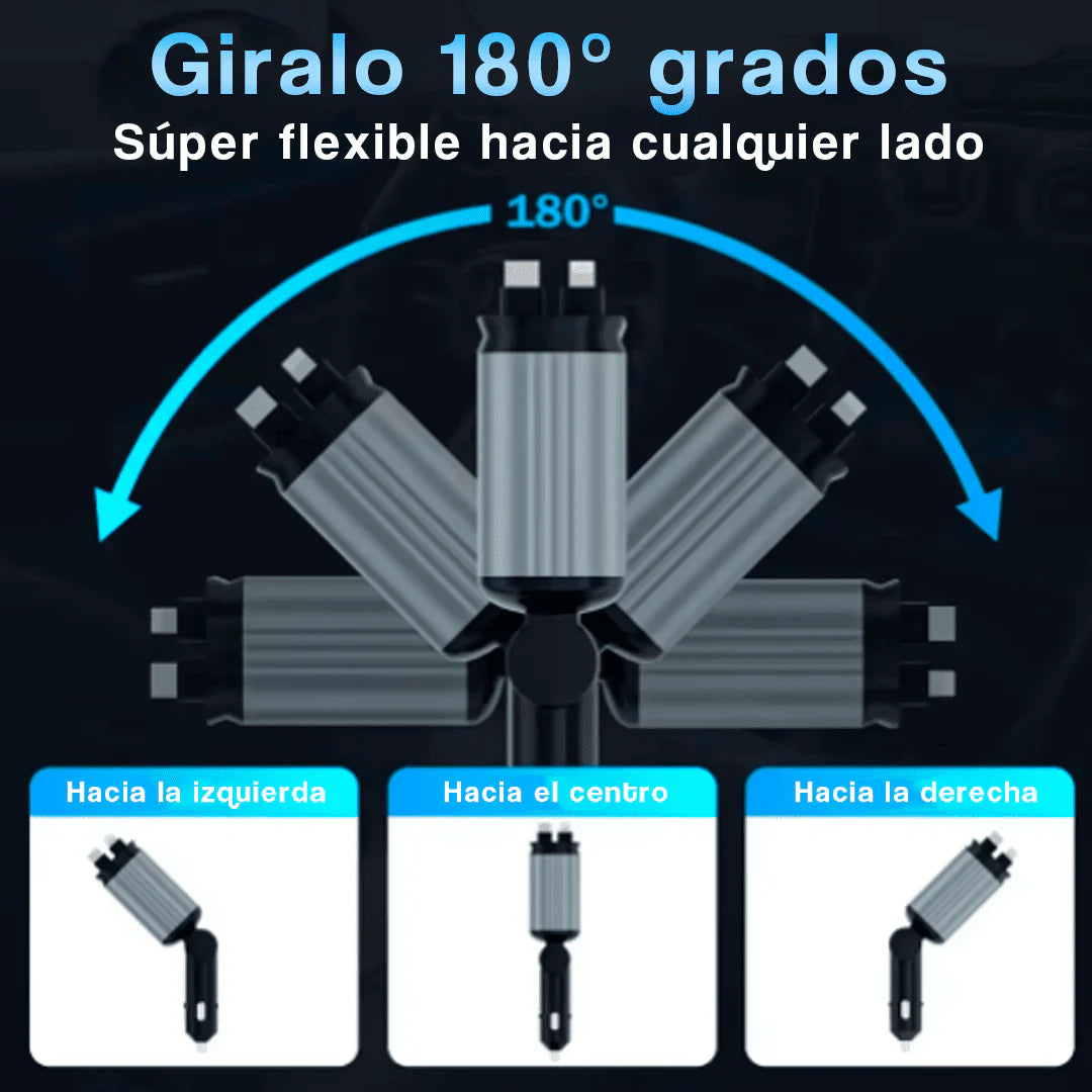 Cargador 4 en 1 para Auto | Carga Rápida