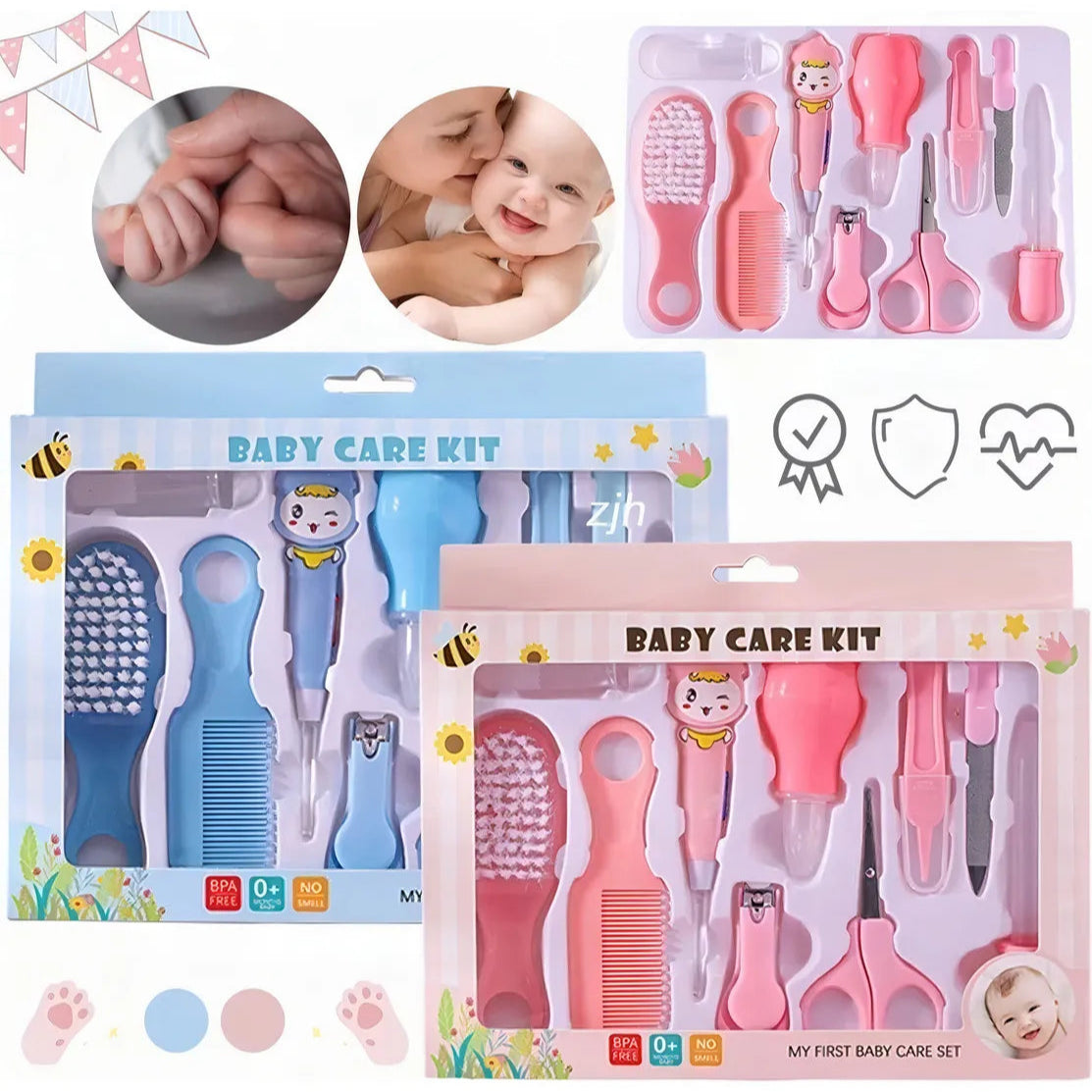 Kit De Higiene De Bebé | Set De 10 Piezas Para Cuidado Completo