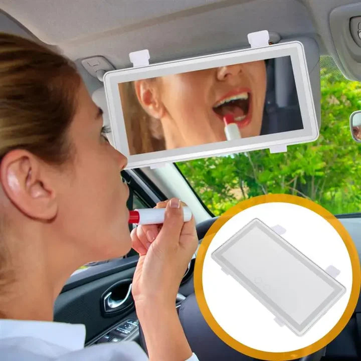 Espejo de Maquillaje para Carro | Táctil con Luz LED y USB
