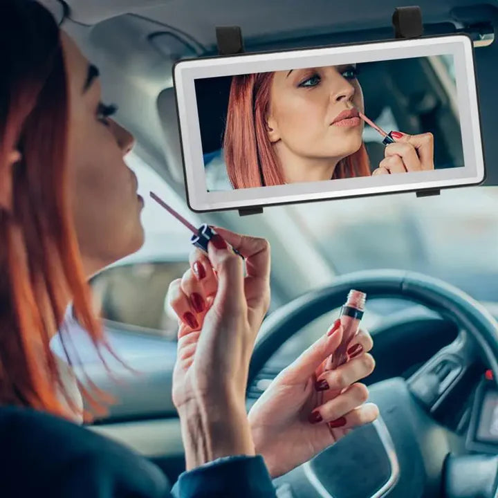 Espejo de Maquillaje para Carro | Táctil con Luz LED y USB