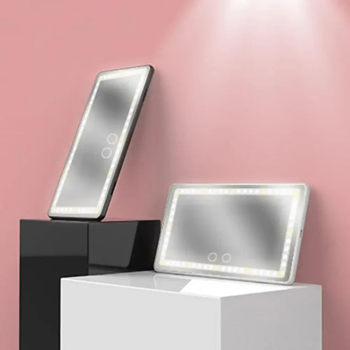 Espejo de Maquillaje para Carro | Táctil con Luz LED y USB