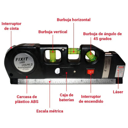 METRO LASER DIGITAL CON NIVELADOR